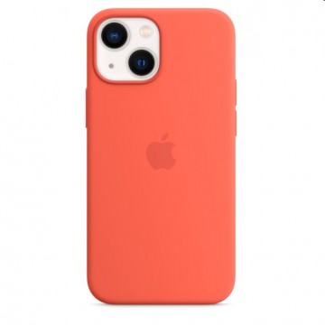 Apple iPhone 13 mini Silicone Case with MagSafe, nectarine