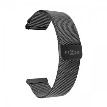 FIXED Mesh Rozsdamentes szíj for Smart Watch 20 mm, fekete
