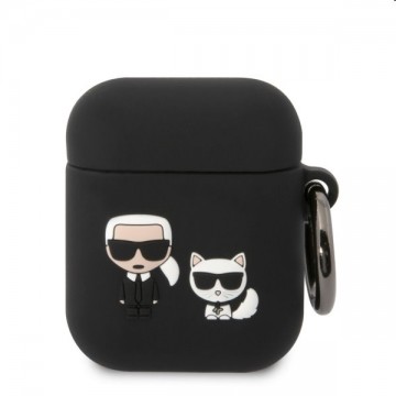 Karl Lagerfeld and Choupette szilikontok for Apple Airpods 1/2, fekete