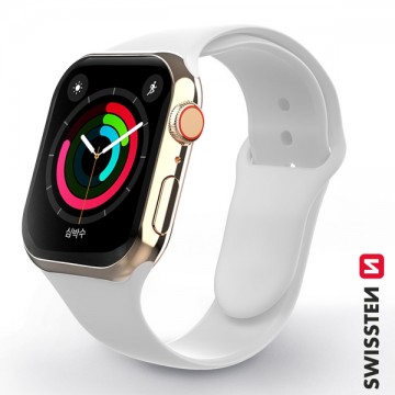 Swissten szilikon karpánt  Apple Watch 42-44, fehér