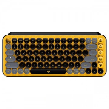 Vezeték nélküli billentyűzet Logitech POP Key Blast, fekete-sárga