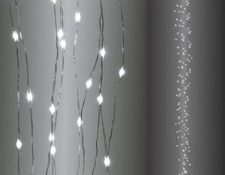 300 LED vízesés fényfüggöny 3 m - Hidegfehér