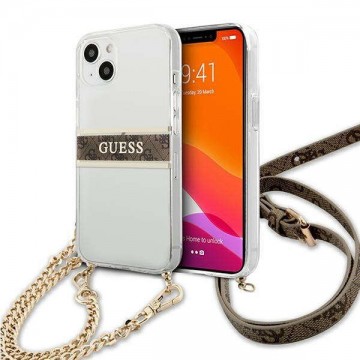 Apple iPhone 13 mini - Guess 4G Brown Strap Gold Chain eredeti Gu...