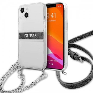 Apple iPhone 13 mini - Guess 4G Grey Strap Silver Chain eredeti G...