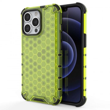 Apple iPhone 13 Pro - Honeycomb Armor ütésálló telefontok, Zöld