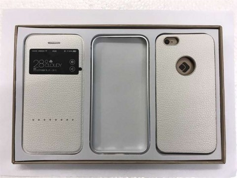 Apple iPhone 6/6s JOYROOM PH302 3in1 Bőr Tok - Fehér