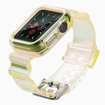 Apple Watch 4-6 / SE (44mm) Light Strap Set okosóra szíj tokkal,...