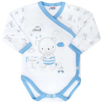 Baba áthajtós patentos body New Baby Bears kék 1-3 hó (62 cm)