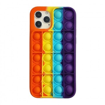 Buborékos szilikon tok,iPhone13 Mini,Narancs/Sárga