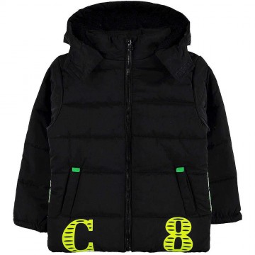 Civil Lime-fekete kabát (Méret 146-152)