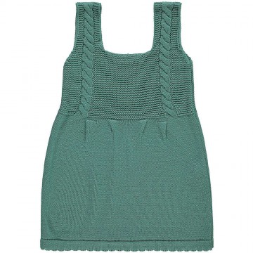 Civil Zöld kötött kislány ruha (Méret 110-116)
