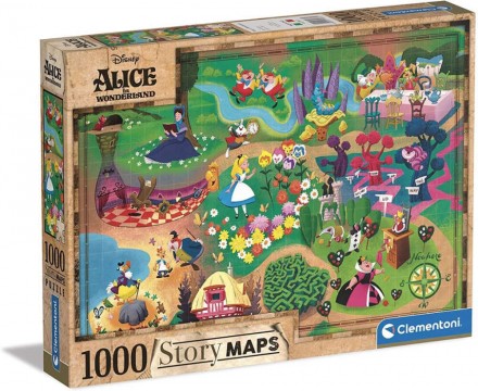 Clementoni Disney: Alice csodaországban térkép puzzle 1000db-os...