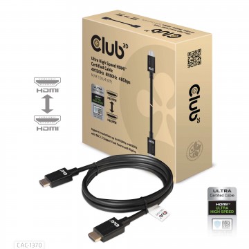 CLUB3D CAC-1370 HDMI kábel 1,5 M HDMI A-típus (Standard) Fekete