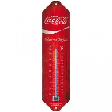 Coca - Cola Red - Fém Hőmérő