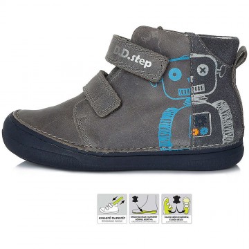 D.D.Step Robotos szürke kisfiú cipő (Méret 26)