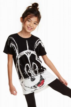 Desigual Mickey egér fekete lány póló – 7-8 év