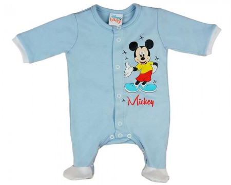 Disney Mickey pamut baba rugdalózó - kék (62)