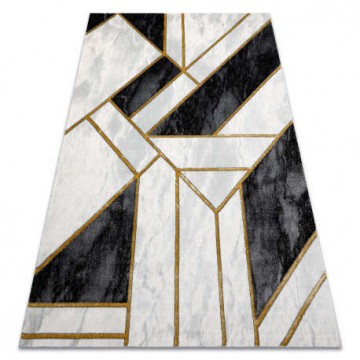 EMERALD szőnyeg 1015 glamour, elegáns márvány, geometriai fekete...