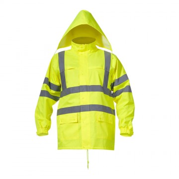 Esőálló Láthatósági kabát, sárga, "xl"