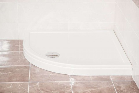 Favorit ULTRA SLIM zuhanytálca íves, Zuhanyszifonnal 80 x 80 cm