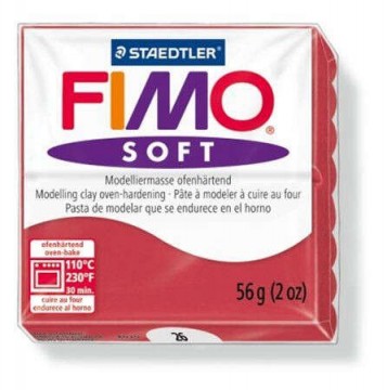 FIMO "Soft" gyurma 56g égethető meggy piros (8020-26)