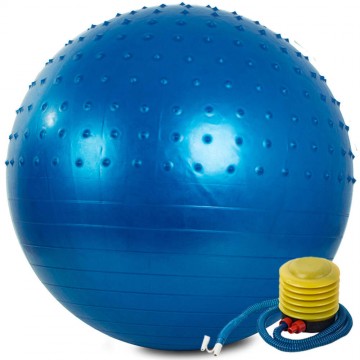 fitnesz 70cm gimnasztikai labda pumpával, kék