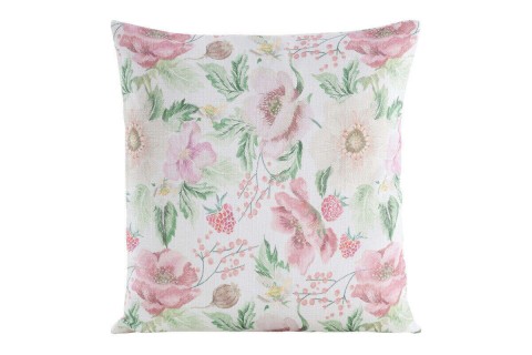 Flore mintás párnahuzat Rózsaszín/zöld 45x45 cm