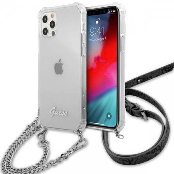 Guess 4G láncvédő tok Apple iPhone 12 Pro Max telefonhoz, ezüst...