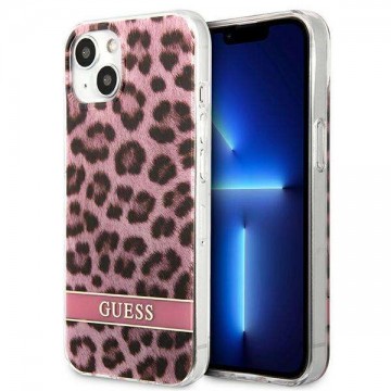 Guess GUHCP13SHSLEOP iPhone 13 mini 5,4 "rózsaszín keménytok...