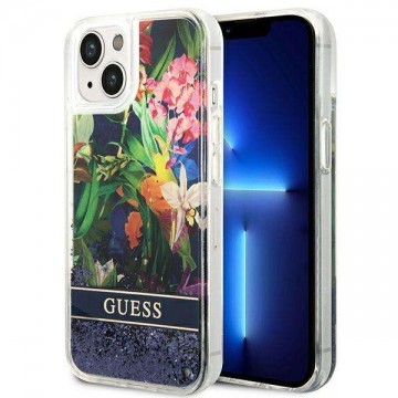 Guess GUHCP14MLFLSB iPhone 14 Plus 6,7" kék keménytok Flower...