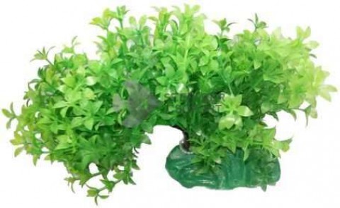 Hajlítható szárű zöld műnövény kicsi levelekkel (15 cm)