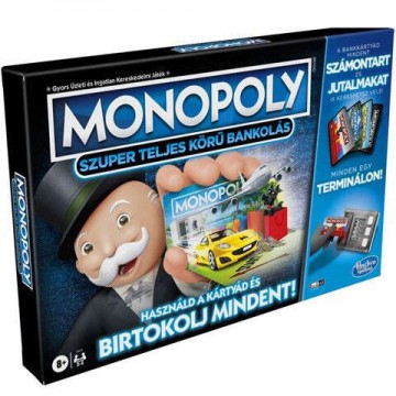Hasbro Monopoly Szuper teljes körű bankolás társasjáték (E8978)