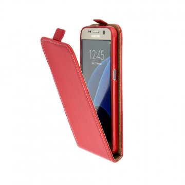 Huawei Y6 II fliptok, telefon tok, szilikon keretes, piros