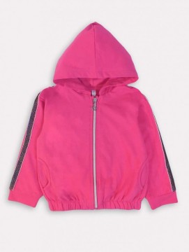 IDEXE kislány rózsaszín cipzáros pulóver - 164