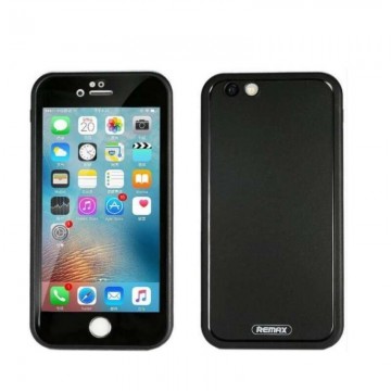 iPhone 7 Plus / 8 Plus szilikon tok, elő+hátlapi, fekete, Remax R...