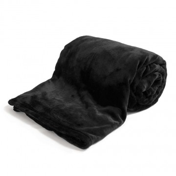  Kellemes tapintású puha plüss takaró – fekete, 150*200cm (BBCD)
