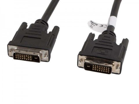 Lanberg DVI-D Dual Link összekötő kábel 1.8m fekete...