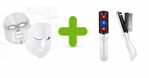 LED-es arcmaszk az ápolt bőrért + Infravörös elektromos masszázs...