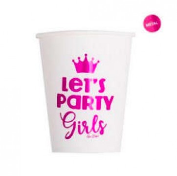Let&- 039;s Party Girls Rózsaszín Papír Pohár Lánybúcsúra - 8...