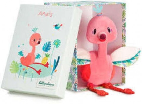 Lilliputiens 83087 Anais flamingó puha plüssfigura díszdobozban...