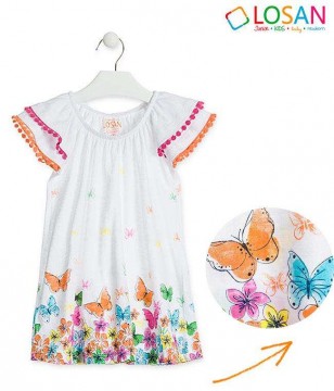 LOSAN Csinos pillangó kollekcós ruha 18-24 hó (92 cm)
