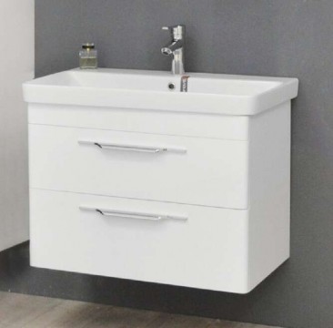 Lux 80 cm fali fürdőszoba bútor mosdókagylóval