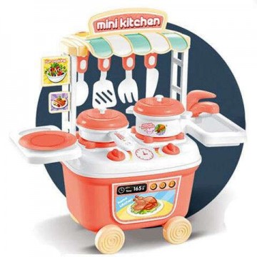 Magic Toys Gurulós Mini konyha szett - narancssárga
