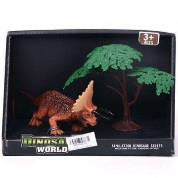 Magic Toys Triceratops dinoszaurusz figura fával (MKK546207)