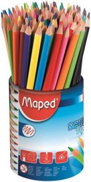 MAPED Színes ceruza készlet, háromszögletű, ceruzatartó, MAPED...