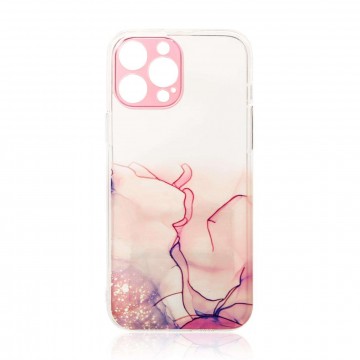 Marble tok iPhone 13 Pro zselés Marble rózsaszínű