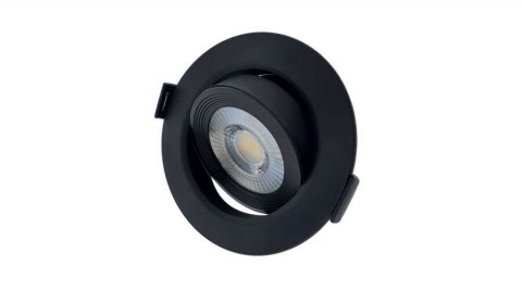 Mennyezeti LED lámpa 7W - kerek - Matt Fekete