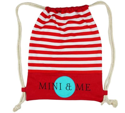 Mini & Me Tornazsák - fehér-piros