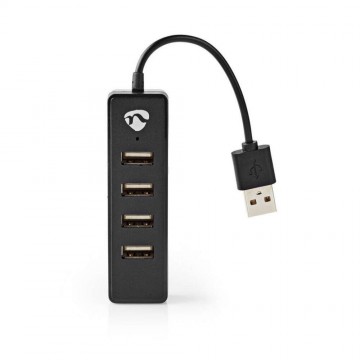 Nedis 4 portos USB 2.0 hub (UHUBU2420BK)