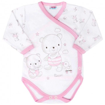 New Baby Baba áthajtós patentos body New Baby Bears rózsaszín...